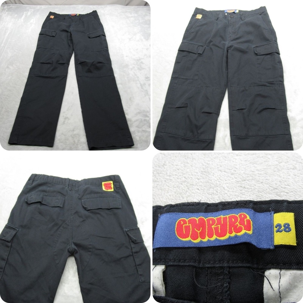 Empyre Relax Cargo Pants Women 28 Dark Navy Utility Skater HipHop Trendy 30x28